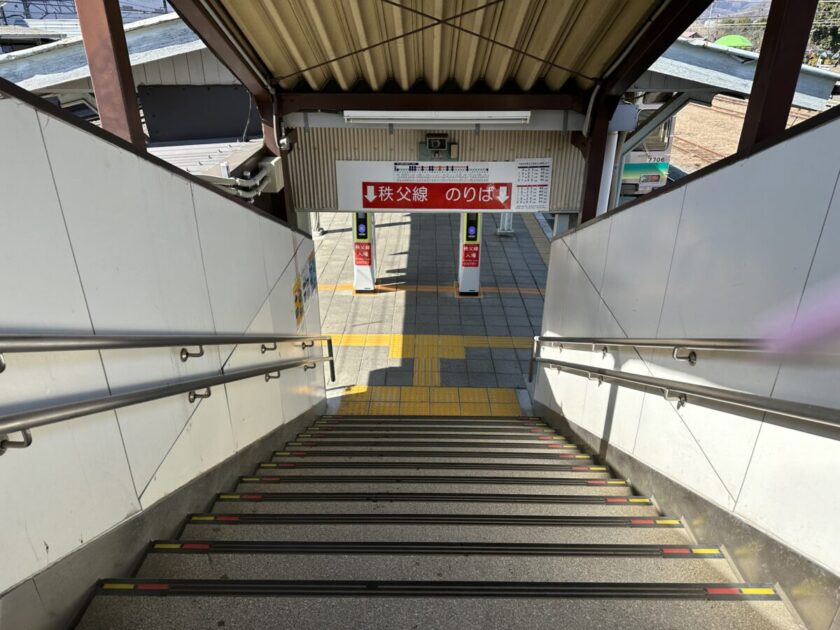 寄居駅の秩父線乗り場