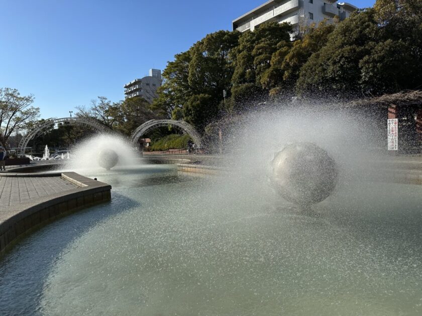 富士公園の変わった噴水