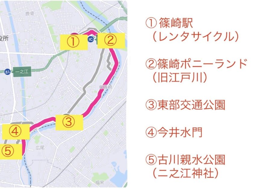旧江戸川サイクリングマップ