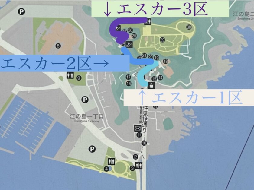 江ノ島エスカーの区間について