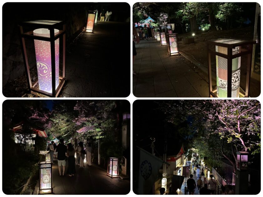 江の島灯篭夜の参道