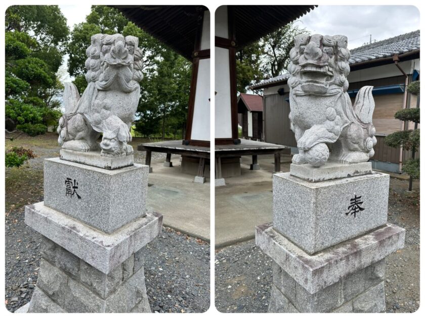 邑楽町神明宮狛犬