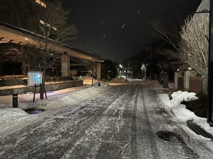 1月の福島 路面