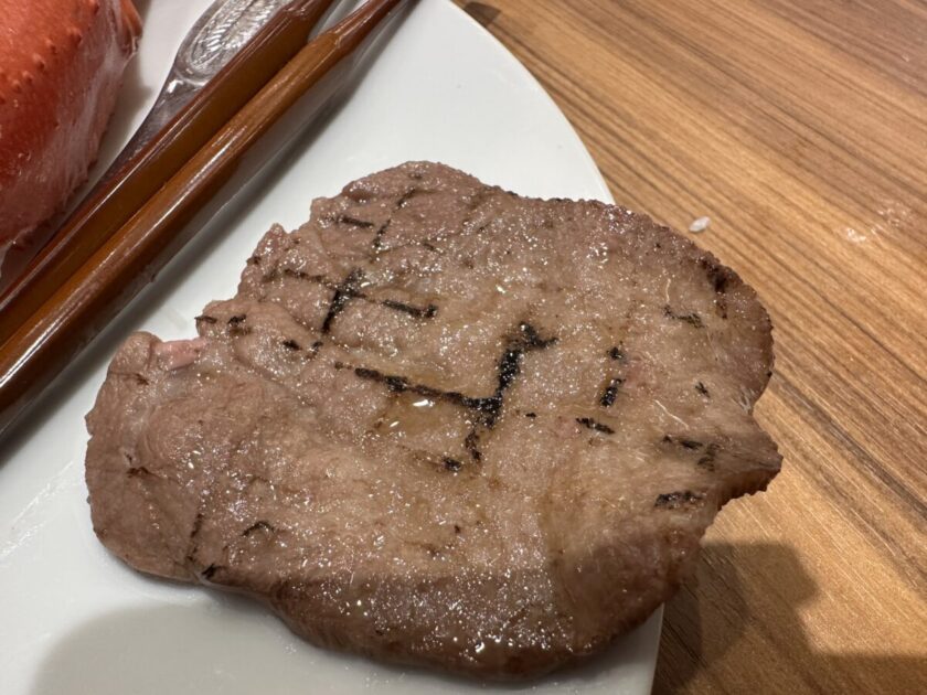 ホテル華の湯食事　牛タン
